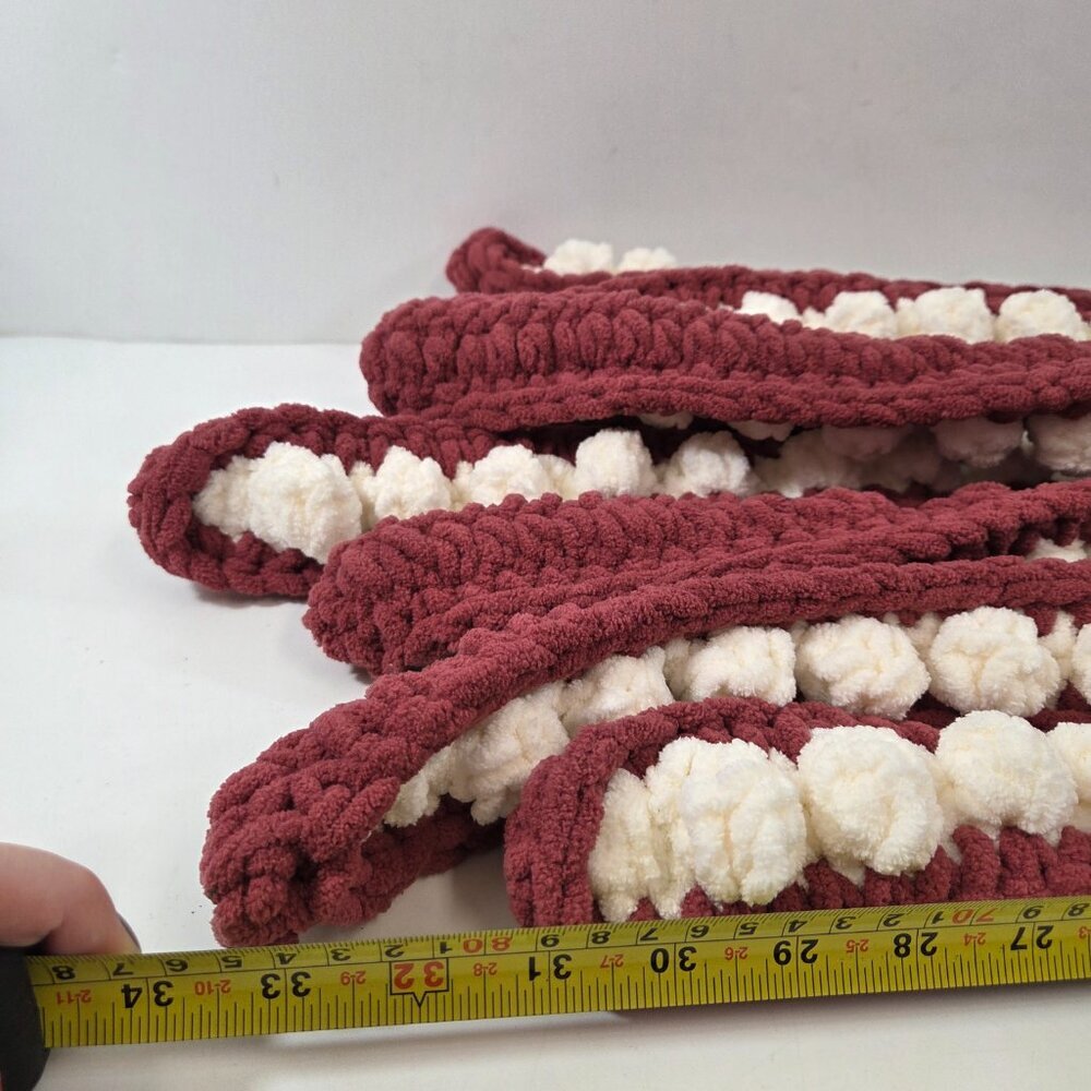 Hand Crocheted Octopus Squid in Red and White - Picture 8 of 8